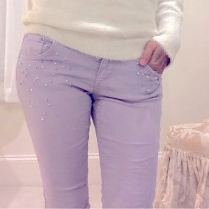 Only” Purple / Violet jeans, beaded - Size S